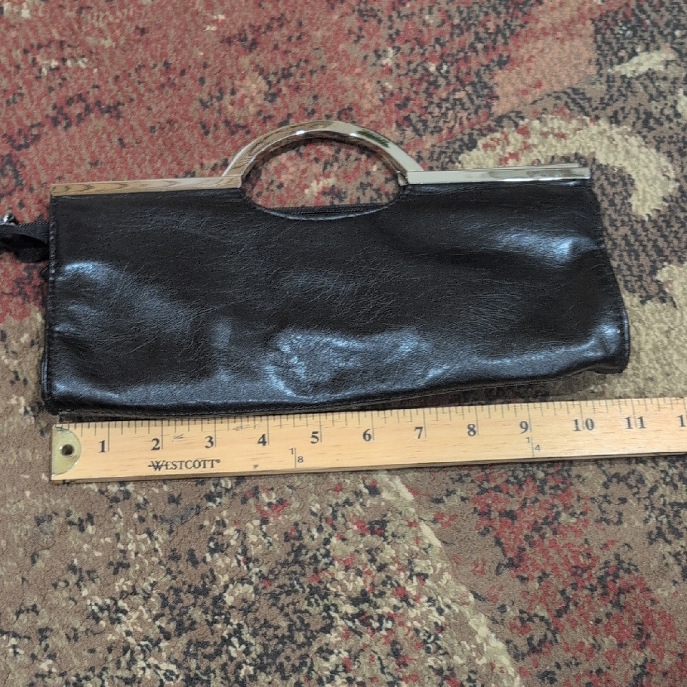 Candie's Black Clutch with Silver Handles